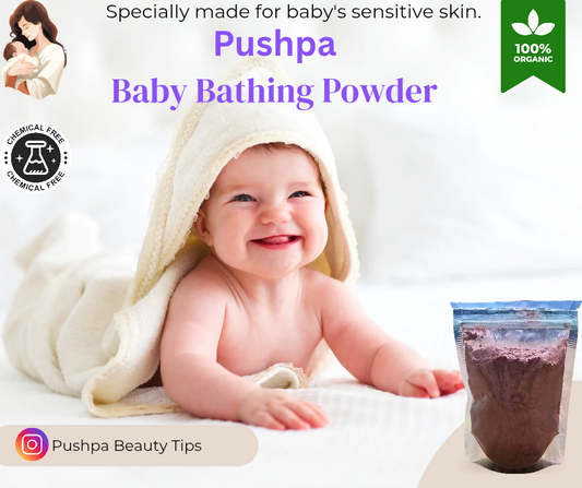 Pushpa Baby Bathing Powder | Shine For Babies With Mother Love